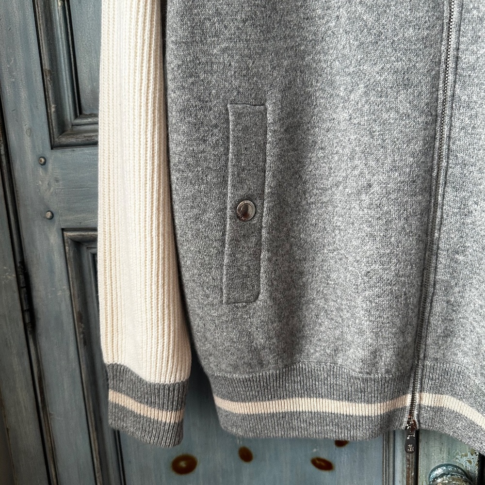 Brunello Cucinelli Cashmere Man's Wool Cashmere Bomber Jacket Size 50 NWT - Picture 14 of 16